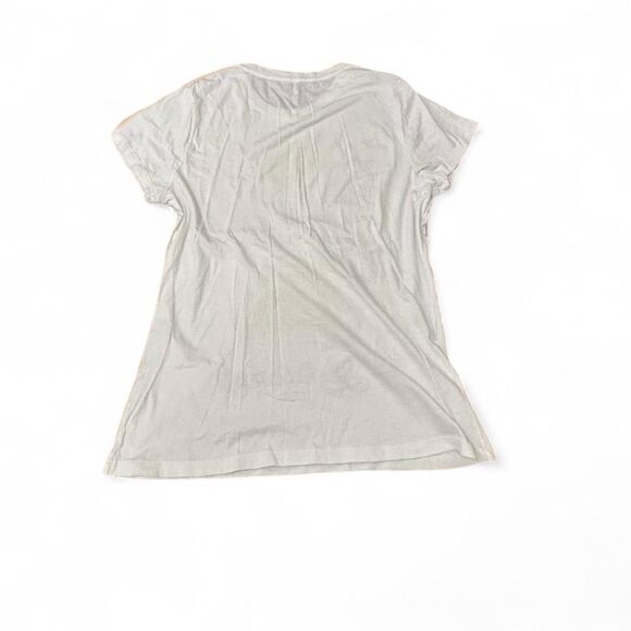 Y2k WhiteT shirt With Brown Floral Design - Picture 2 of 2